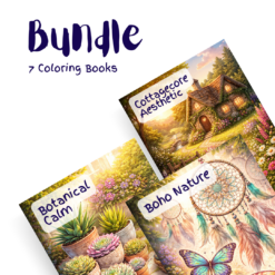 Cottagecore & Botanicals Bundle – 7 Coloring Books