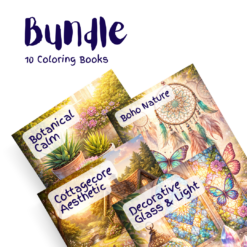 Nature & Decorative Design Bundle – 10 Coloring Books