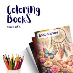 Boho Nature – 4 Coloring Books