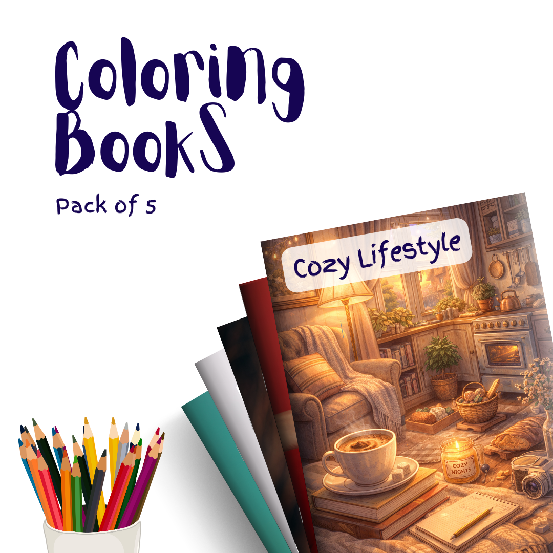 Cozy Lifestyle – 5 Coloring Books